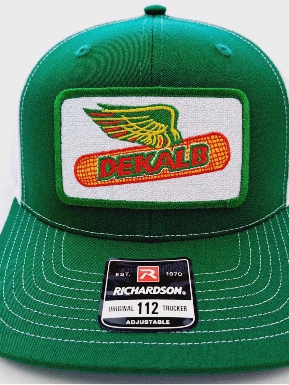 Dekalb Flying Corn Patch Richardson 112 Trucker Cap Hat Mesh Snapback Multicolor